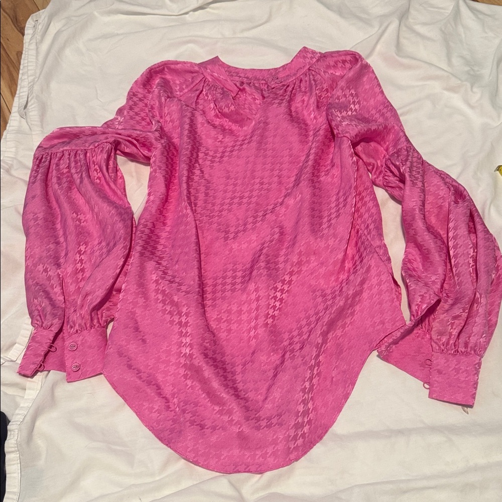 Veronica Beard Pink Textured Blouse 4